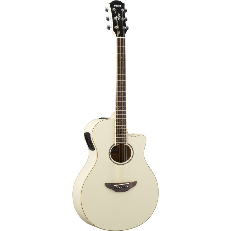 Yamaha APX600 Thinline Acoustic Electric Guitar, Vintage White