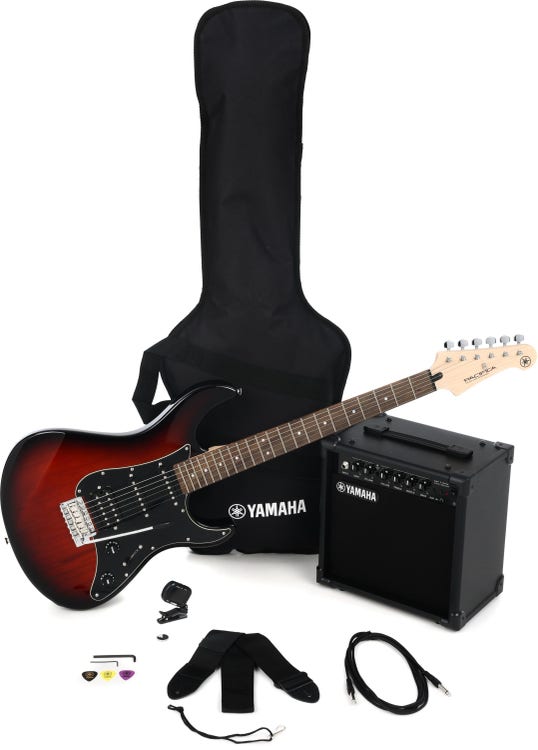 Yamaha GigMaker Electric Guitar Starter Pack, Old Violin Sunburst