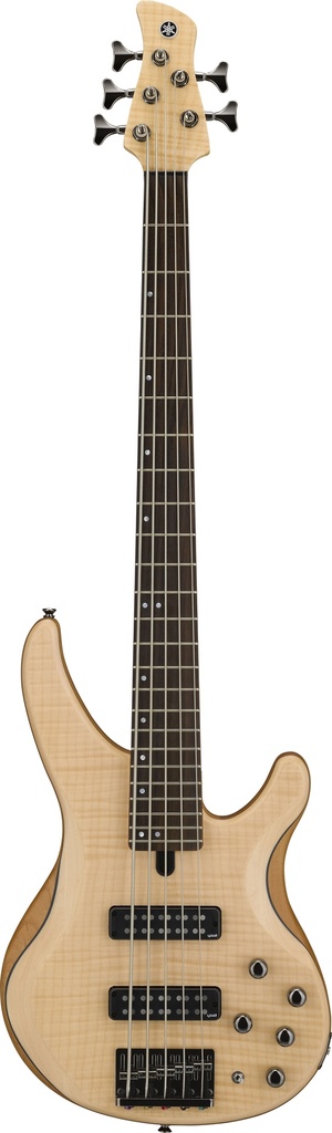 Yamaha TRBX605FM 5-string Electric Bass, Flamed Maple, Natural Satin
