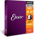 Elixir 11002 Acoustic 80/20 Bronze with Nanoweb Coating, Extra Light 10-47