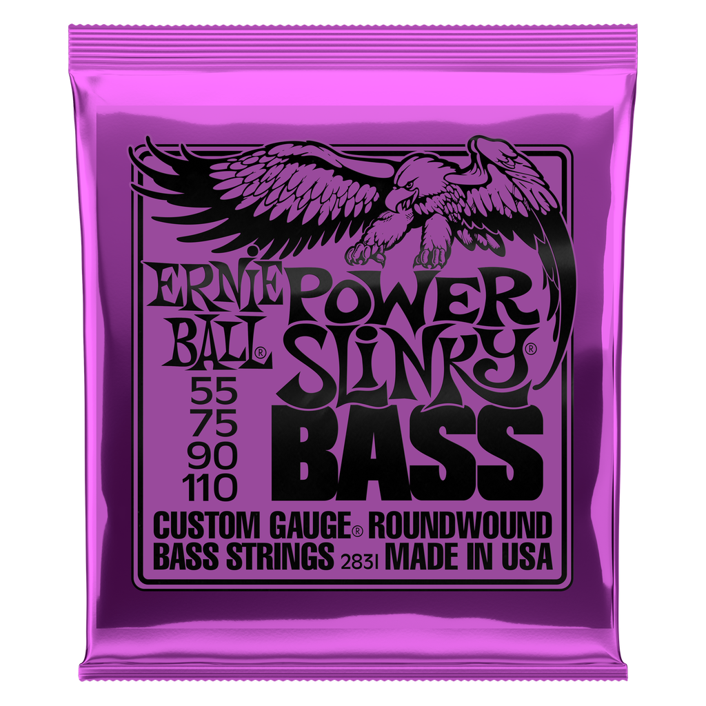 [P02831] Ernie Ball Power Slinky Nickel Wound Electric Bass Strings - 55-110 Gauge