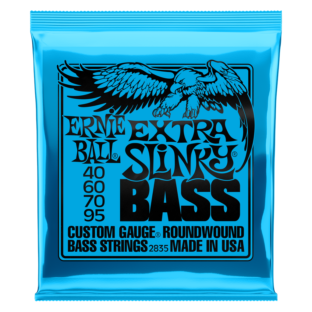 Ernie Ball Extra Slinky Nickel Wound Electric Bass Strings - 40-95 Gauge