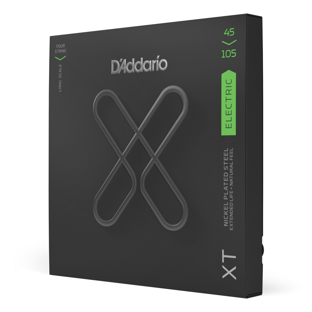 D'Addario 45-105 Regular Light Top/Medium Bottom, Long Scale, XT Nickel Coated Bass Strings