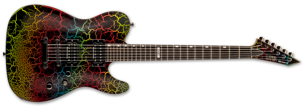 ESP Ltd Eclipse '87 Non-Trem, Rainbow Crackle