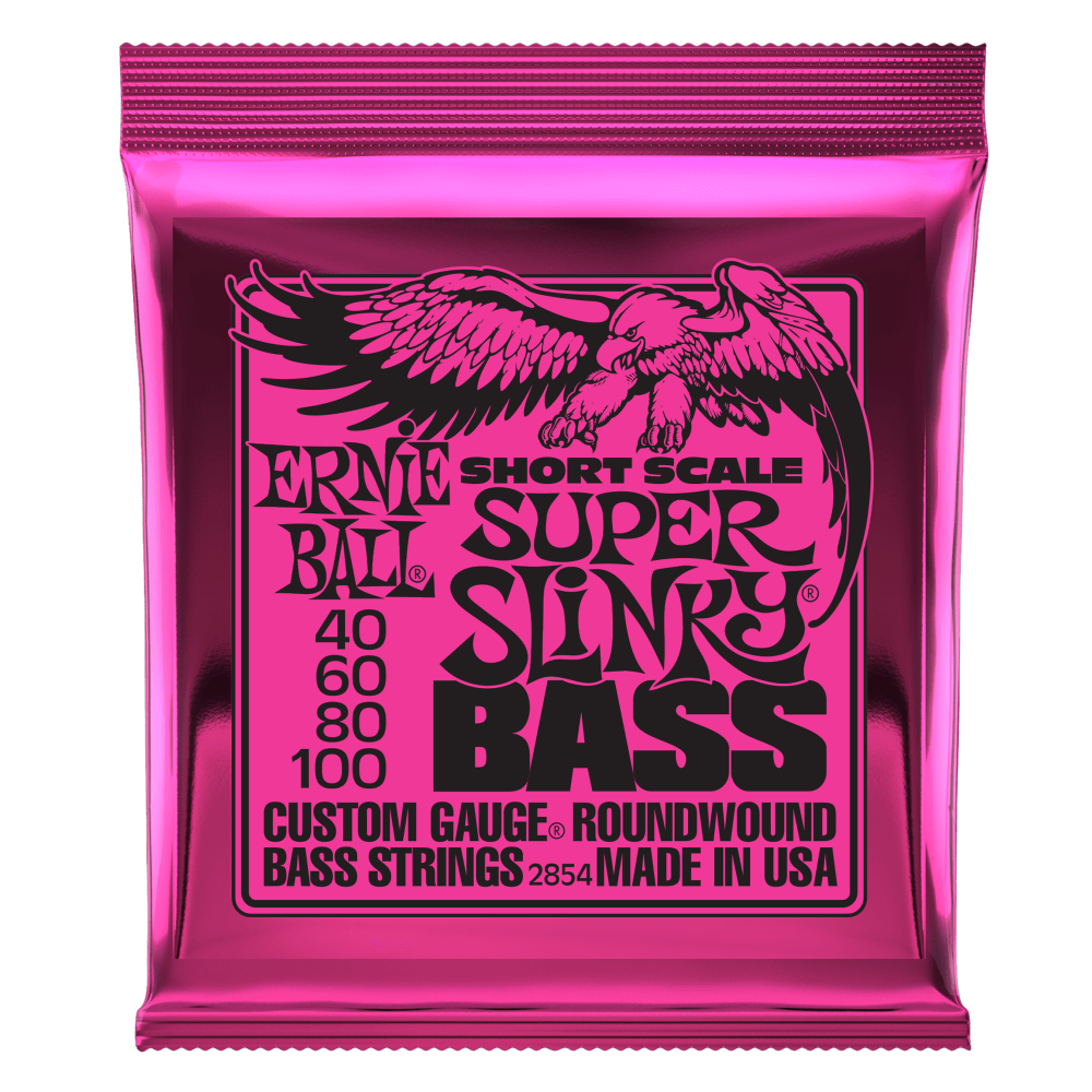 [P02854] Ernie Ball Super Slinky Nickel Wound Short Scale Bass Strings - 40-100 Gauge