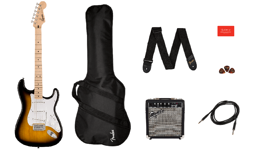 [371720003] Squier Sonic® Stratocaster® Pack, Sunburst