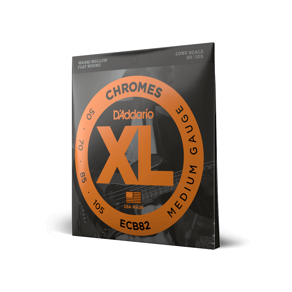 [ECB82] D'Addario 50-105 Medium, Long Scale, XL Chromes Bass Strings