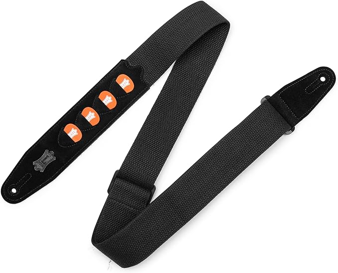 Levy's 2" Cotton Pick Holder Strap, Black