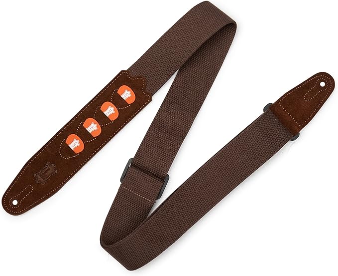 [MC2PH-BRN] Levy's 2" Cotton Pick Holder Strap, Brown