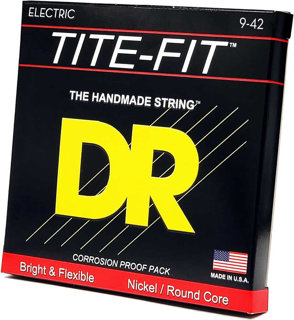 [LT-9] DR TITE-FIT Nickel Plated Electric Guitar Strings, Light, 9-42