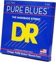 DR PURE BLUES Pure Nickel Electric Guitar Strings, Heavy, 11-50