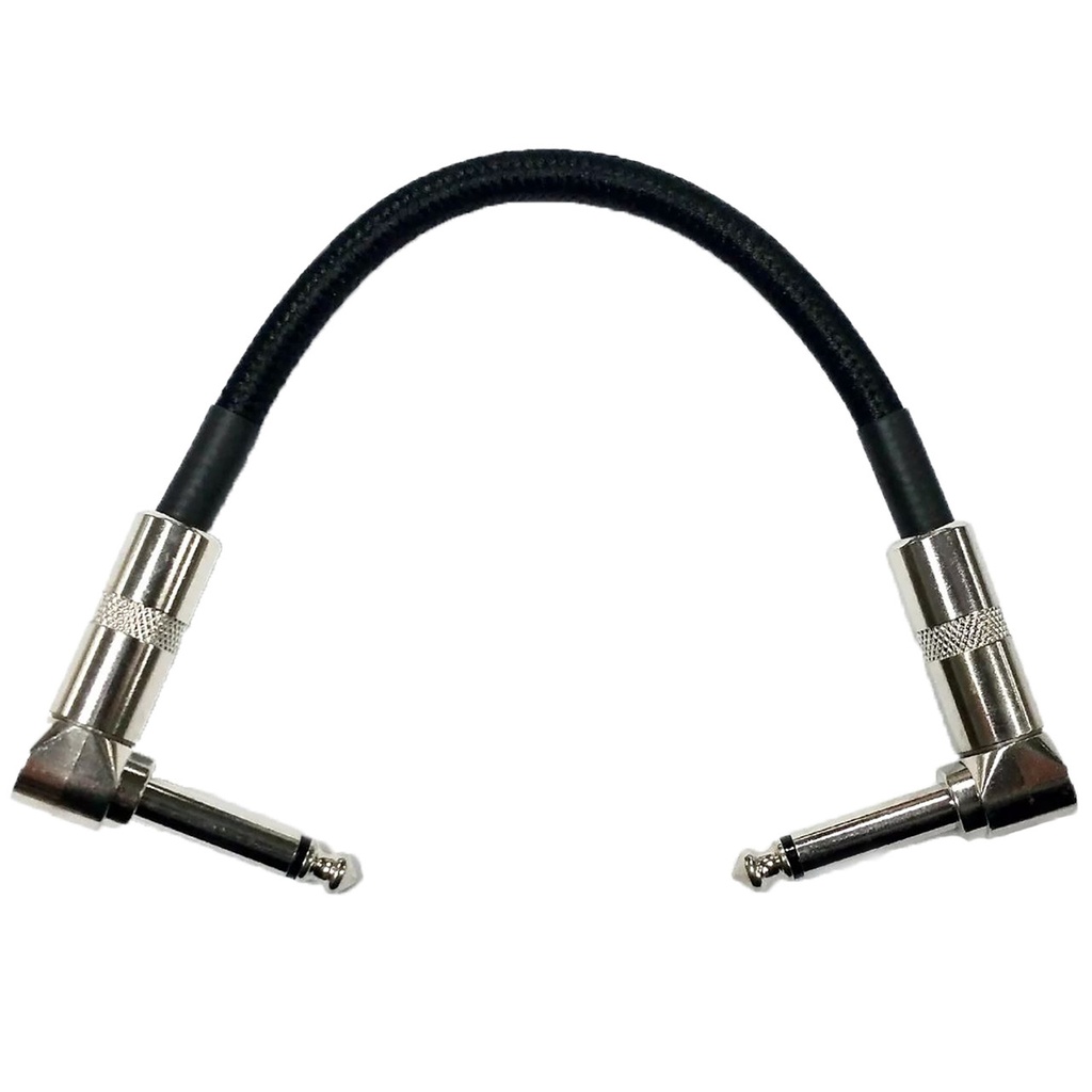 Strukture Dual Right Angle 6" Woven Patch Cable, Black
