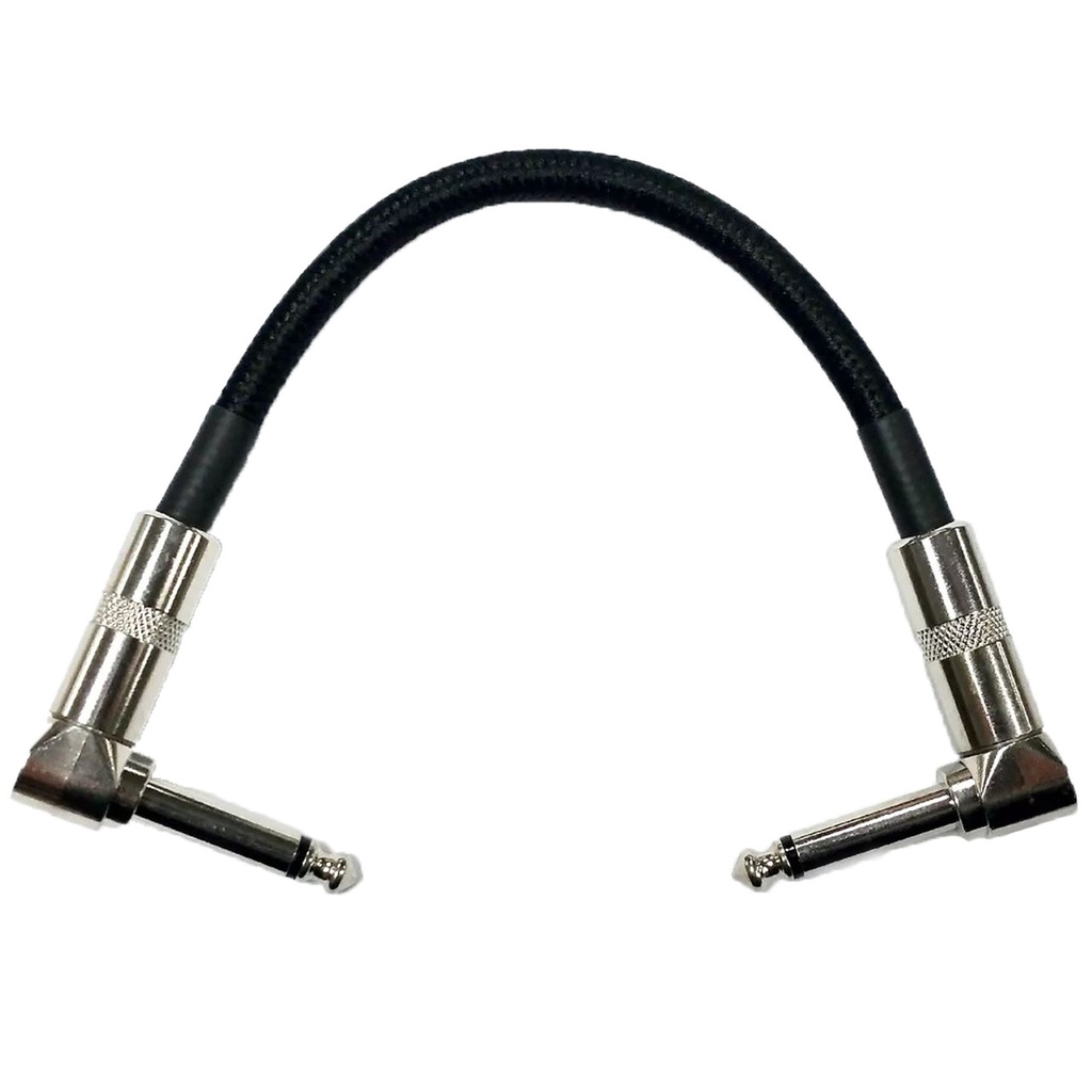 [S6P48] Strukture Dual Right Angle 6" Woven Patch Cable, Black