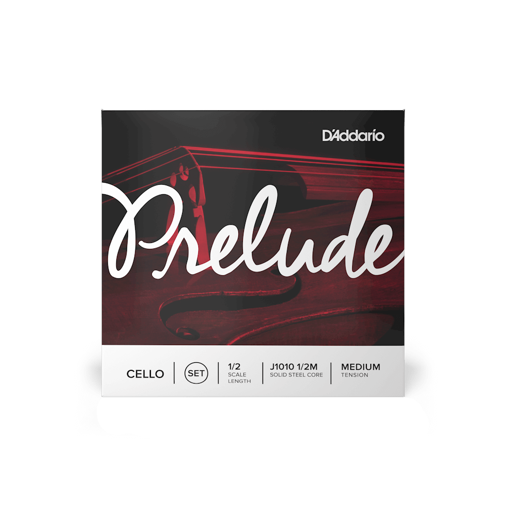 D'Addario Prelude Cello Single D String, 1/2 Scale, Medium Tension
