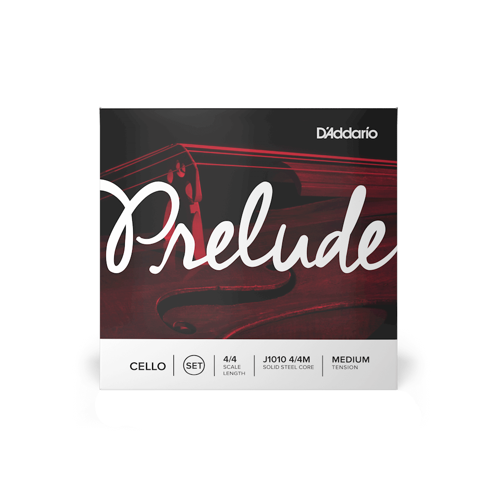 [J1010 4/4M] D'Addario Prelude Cello String Set, 4/4 Scale, Medium Tension