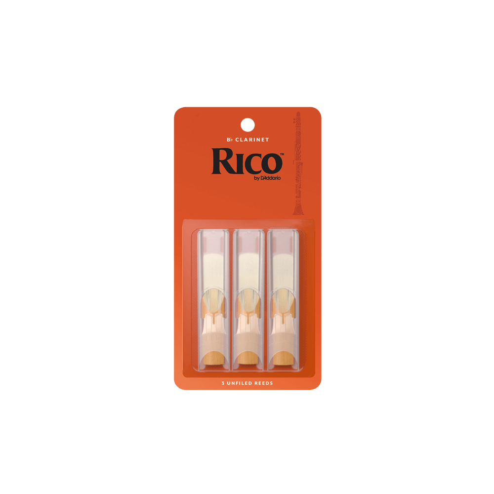 Rico by D'Addario Bb Clarinet Reeds, Strength 1.5, 3-pack