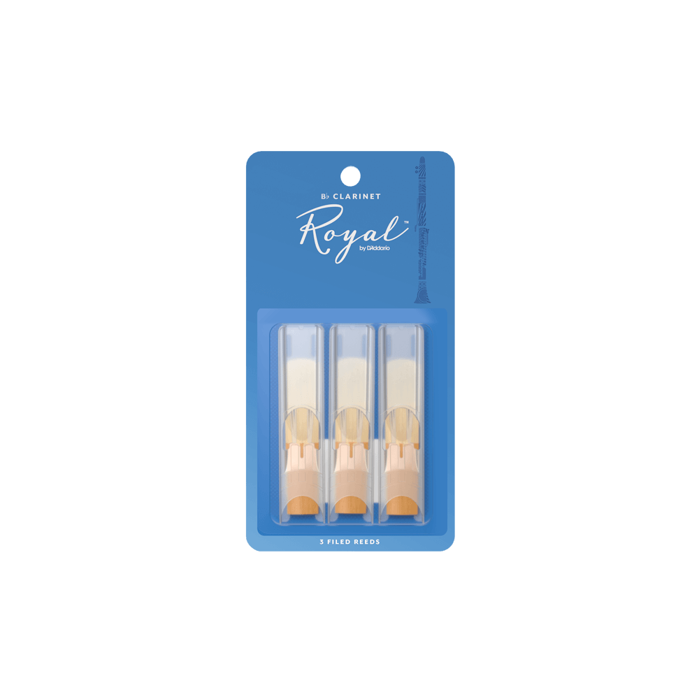 [RCB0320] Royal by D'Addario Bb Clarinet Reeds, Strength 2, 3-pack