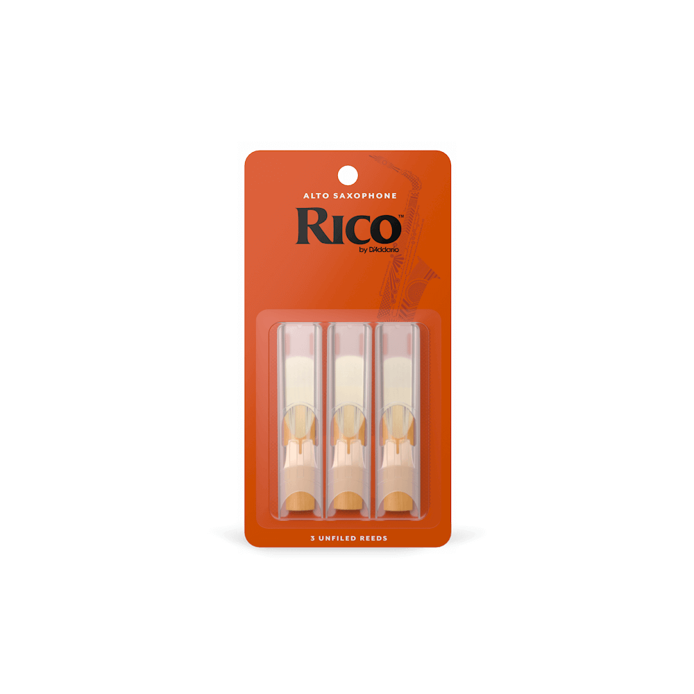 Rico by D'Addario Alto Sax Reeds, Strength 1.5, 3-pack