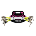 Ernie Ball 6" Flat Angle / Flat Angle Patch Cable 3-Pack - White