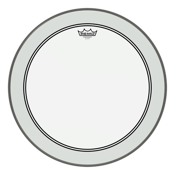 [P3-1324-C2] Remo Powerstroke P3 Clear 24" Bass Drumhead with Impact Patch