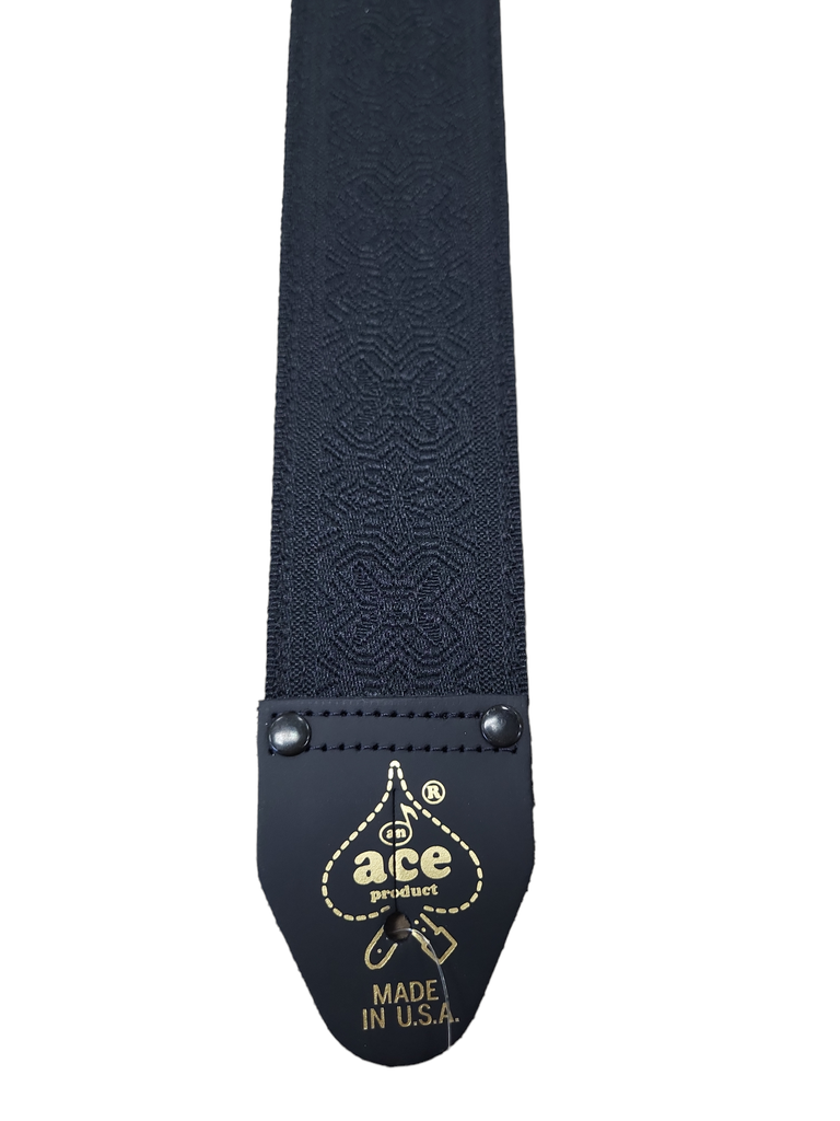 [DN-ACE15] D'Andrea Ace Embossed Guitar Strap, Black