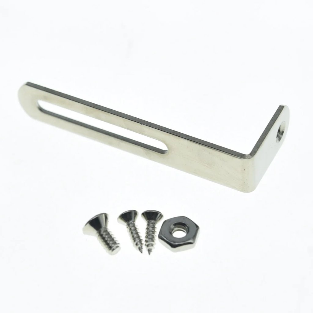 Kaish Premium Stainless Steel Guitar Pickguard Bracket with Pickguard Mounting Screws Bolt and Nut for USA Les Paul, Nickel
