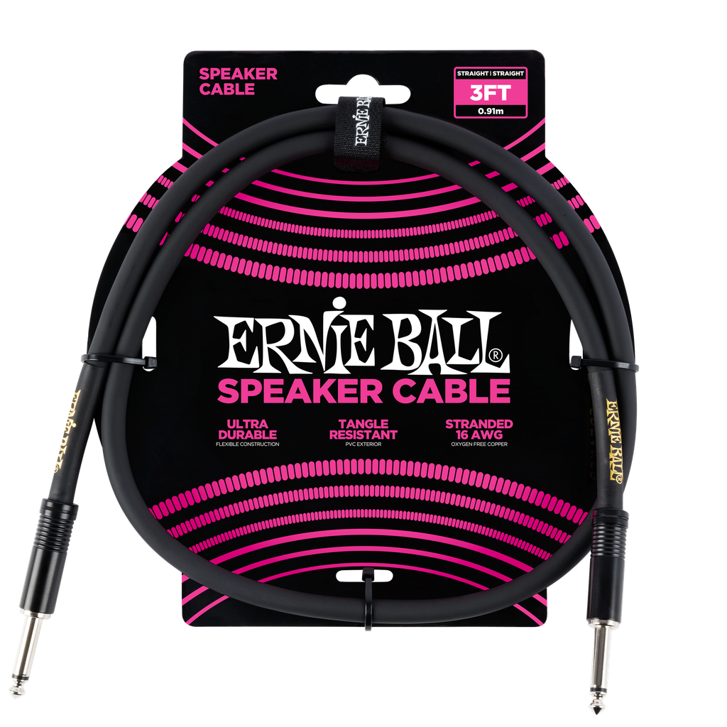 Ernie Ball 3' Straight / Straight Speaker Cable
