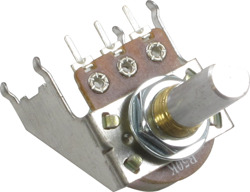 CE 50K Linear Snap In Pot with Bracket, D Shaft