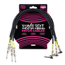 Ernie Ball 1.5' Straight / Angle Patch Cable 3-Pack - Black