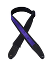 Henry Heller 2" Wide Suede Guitar Strap, Black with Purple Suede Center
