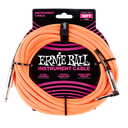 Ernie Ball 10' Braided Straight / Angle Instrument Cable, Neon Orange