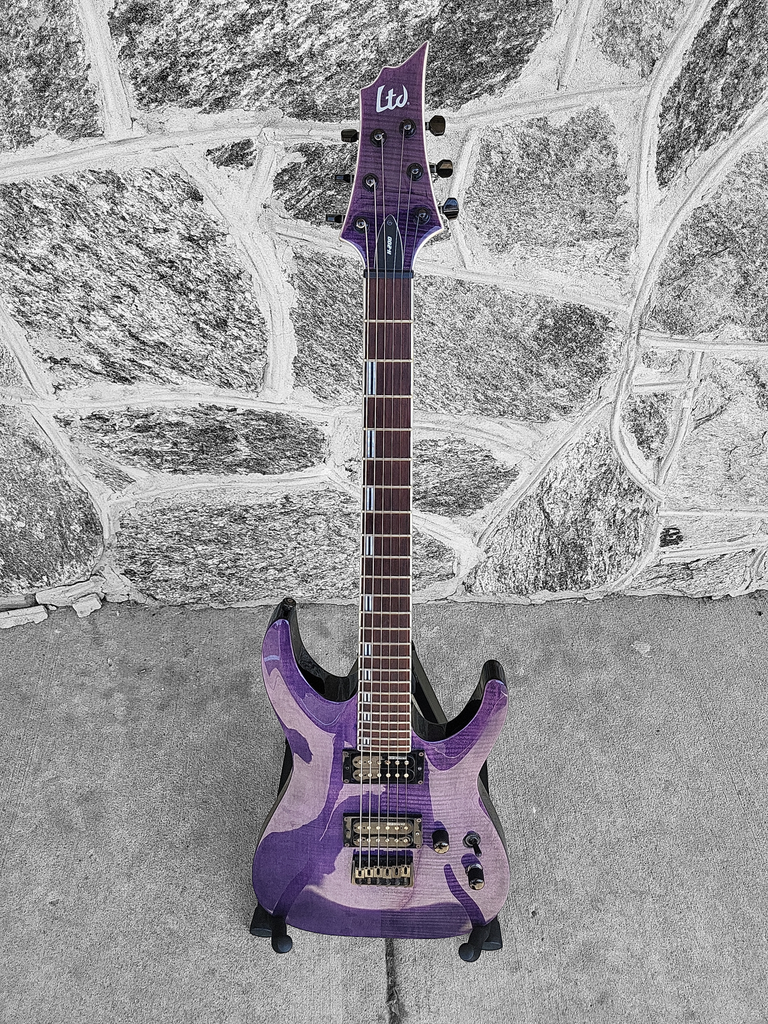 ESP Ltd H-200 Electric Guitar, See-thru Purple