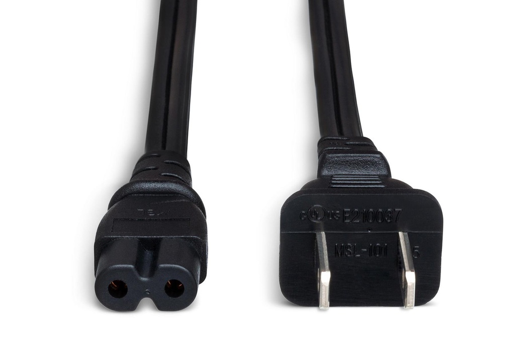 Hosa PWP-426 Power Cord, IEC C7 To NEMA 1-15P, 8 ft