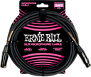 Ernie Ball 20' Male Female XLR Microphone Cable Black