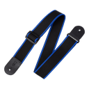 Levy's M8 Poly Guitar Strap, Black & Blue