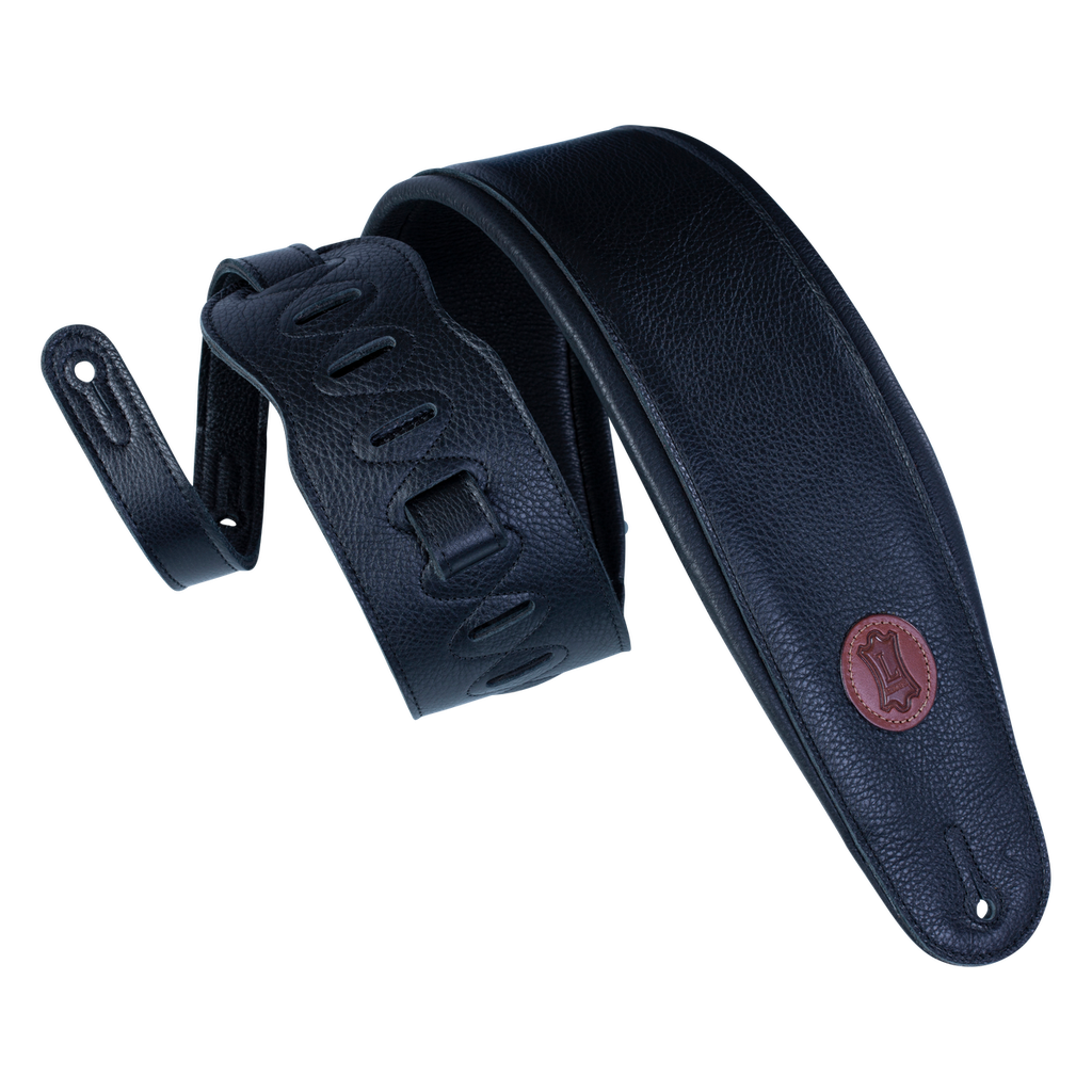 [MSS2-4-BLK] Levy's MSS2-4 Signature Legacy Padded Leather Guitar Strap, Black & Walnut