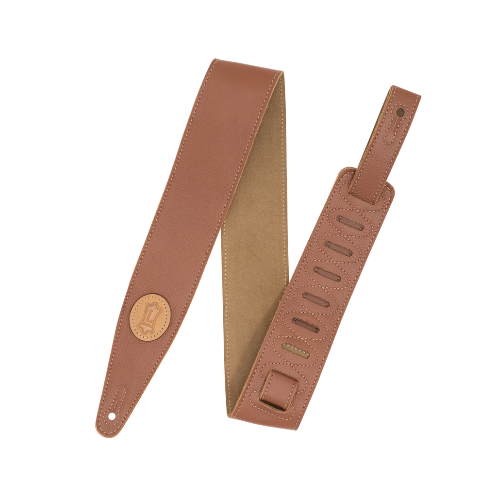 Levy's MGS317ST Stratus Premium Leather Guitar Strap, Tan & Sand