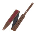 Levy's M317TRI Voyager Pro Crazy Horse Leather Guitar Strap, Brown & Burgundy