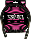 Ernie Ball 5' Braided Male Female XLR Microphone Cable Black