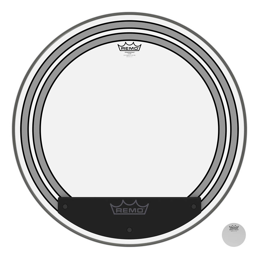 Remo Powersonic Clear Bass Drum Head 24“