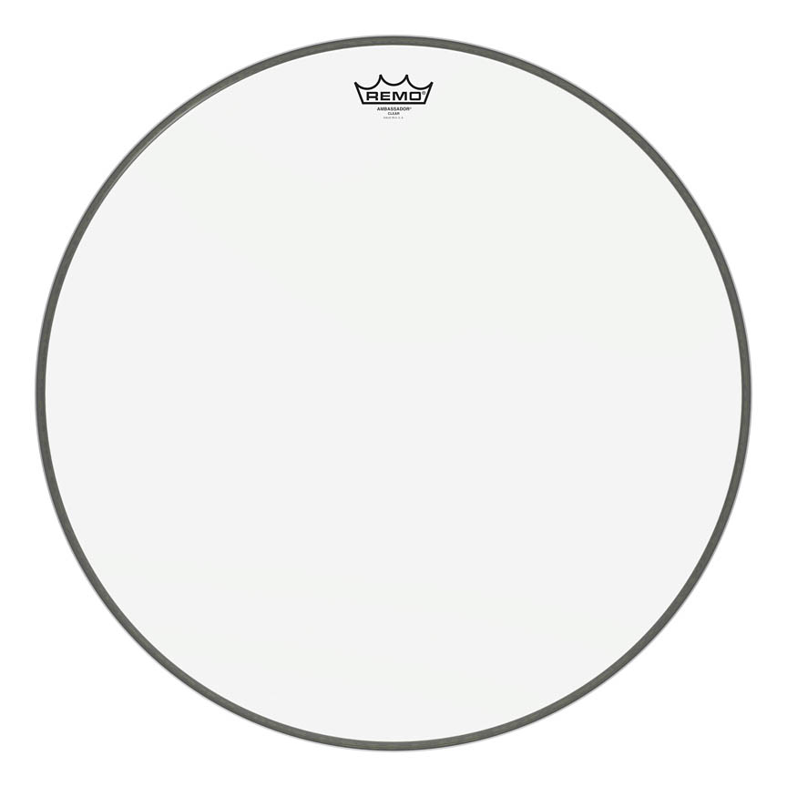 Remo Ambassador Bass Drum Head, Clear, 22"