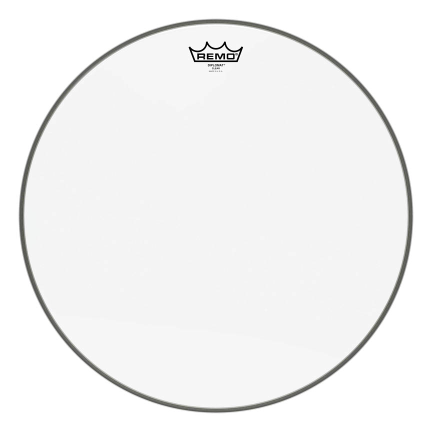 [BD-0318-00] Remo Diplomat Drum Head, Clear, 18"