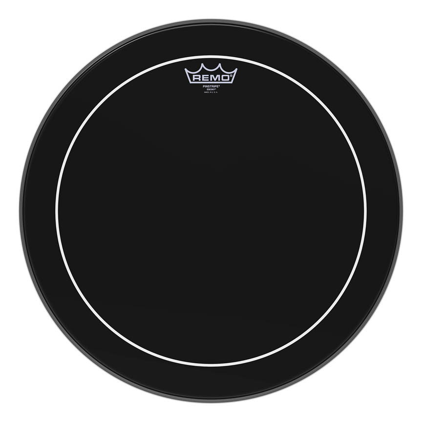 Remo Ebony Pinstripe Drum Head, 18"