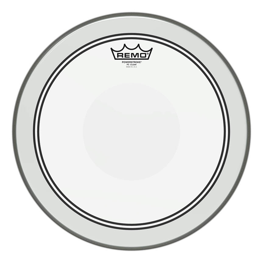 [P3-0314-C2] Remo Powerstroke P3 Clear Drum Head, Top Dot, 14"