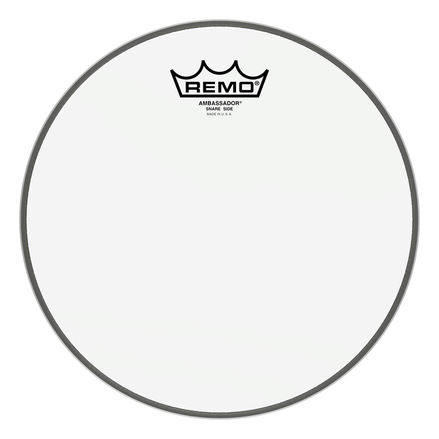 Remo Ambassador Hazy Snare Side Drum Head, Clear, 10"