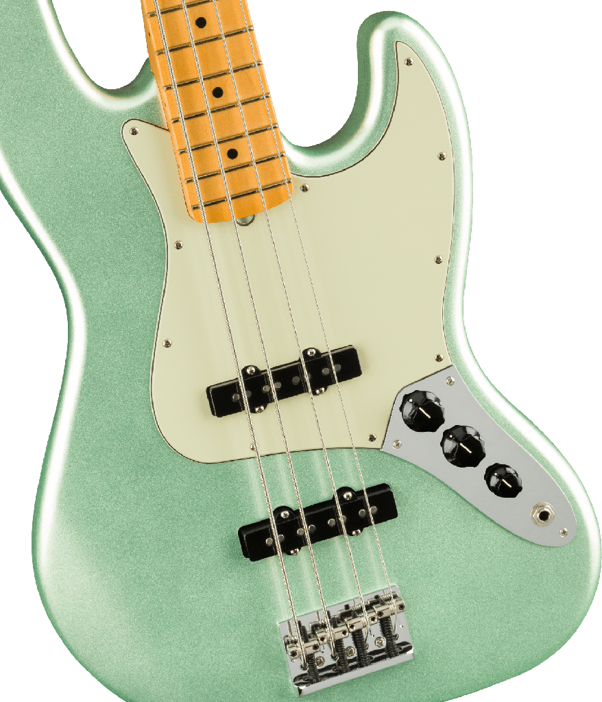 [193972718] Fender American Professional II Jazz Bass®, Maple Fingerboard, Mystic Surf Green