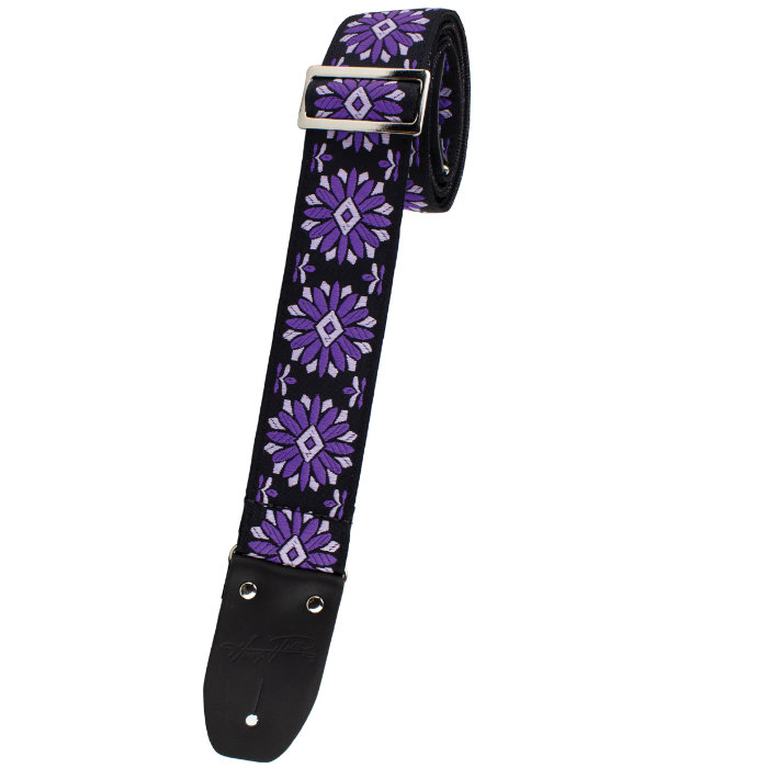 [HJQ2-09] Henry Heller 2" Jaquard Strap, Purple/Black/Silver