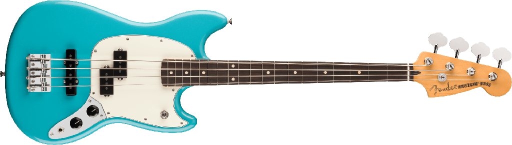 [140490518] Fender Player II Mustang® Bass PJ, Rosewood Fingerboard, Aquatone Blue