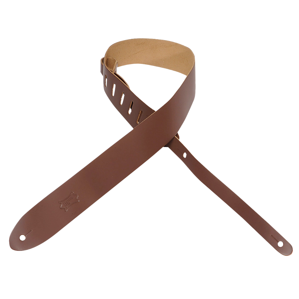 Levy's M12 Lead Leather Series 2" Guitar Strap, Brown