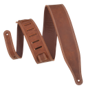 Levy's M17BDS 2.5" Pull-Up Double-Stitched Like Butter Leather Guitar Strap, Brown